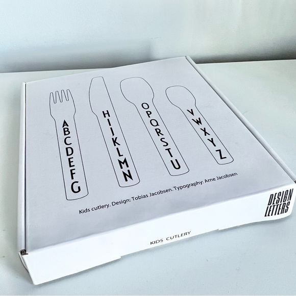 Design Letters Melamine Alphabet Letters Children’s 4pc Utensil Set, Boxed - Picture 2 of 11